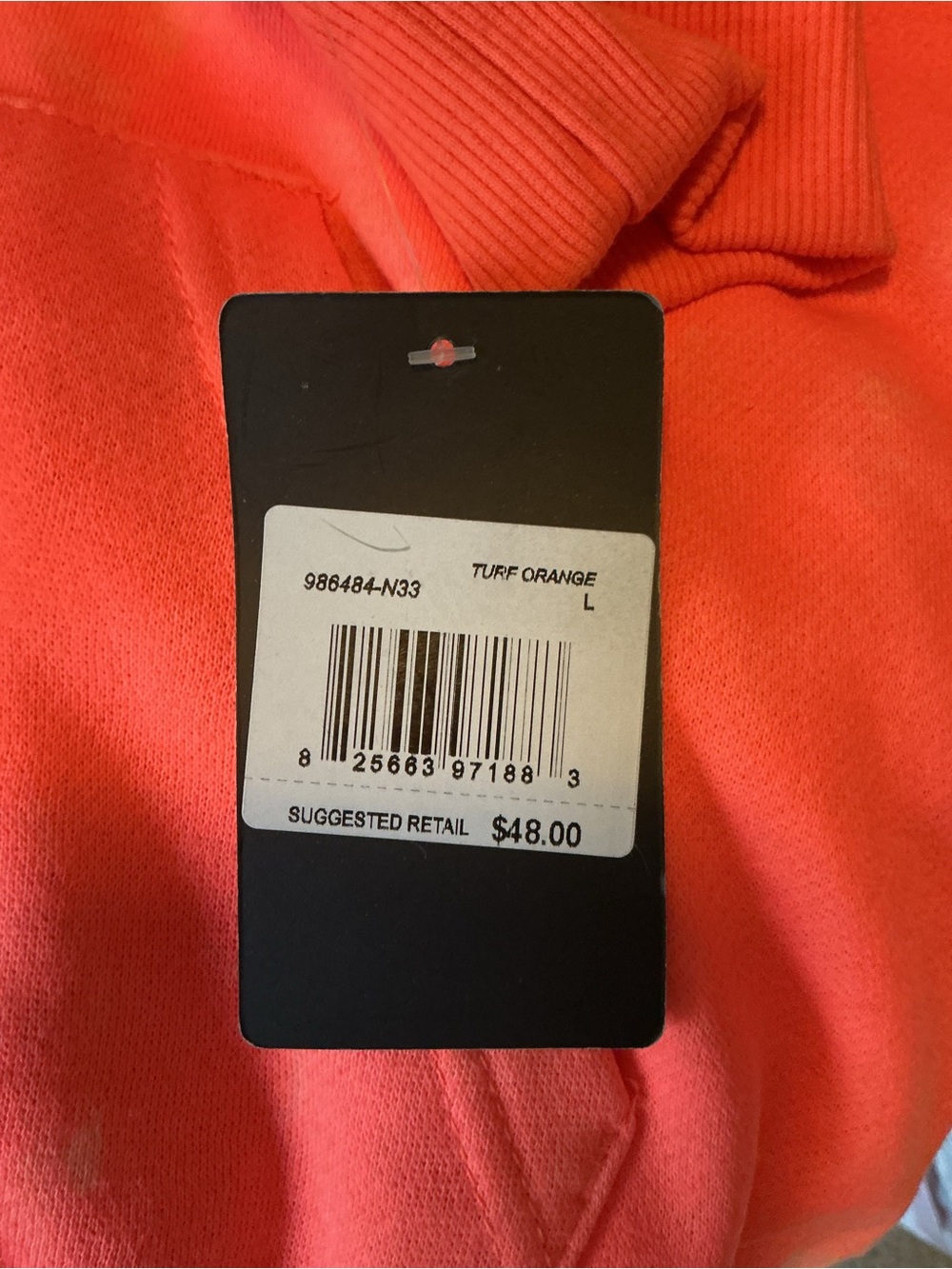 NWT Hurley Bright Orange Hoodie Pullover with Black Logo size Youth (12-13yrs) - Picture 4 of 5